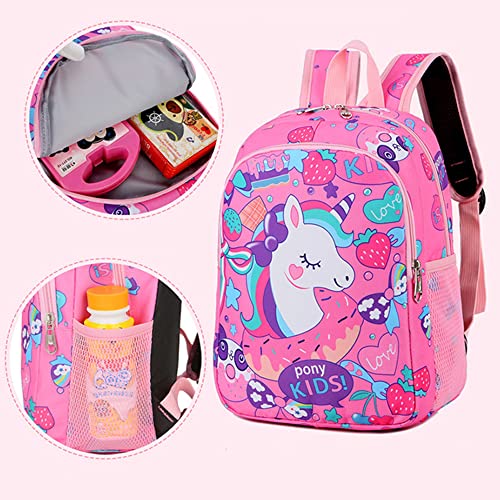 TOMVAES Unicorn Kids Backpack,Girls Backpack for School, Children Casual Daypack Book Bag Rucksack,Perfect for Daycare and Preschool