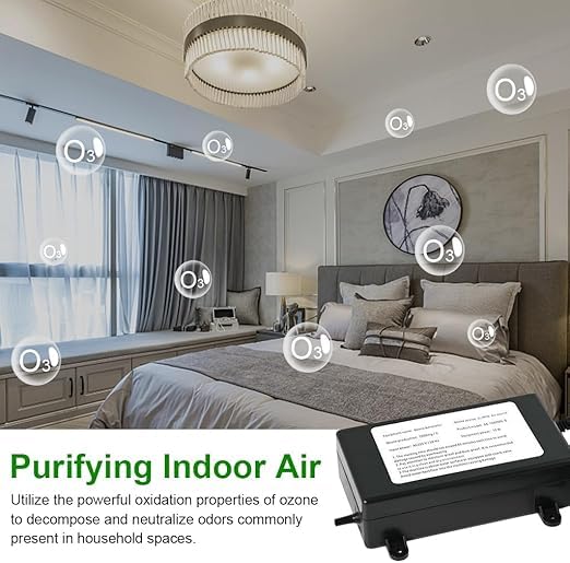 RGSGZCO Household Multi-functional Ozone Generator for Air Purification, Water Treatment, Vegetable Cleaning - 1000 mg/h Machine for Purifying Water