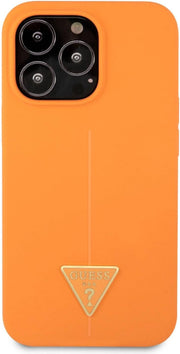 GUESS CG Mobile Silicone & Triangle Hard Case for iPhone 13 Pro - Orange