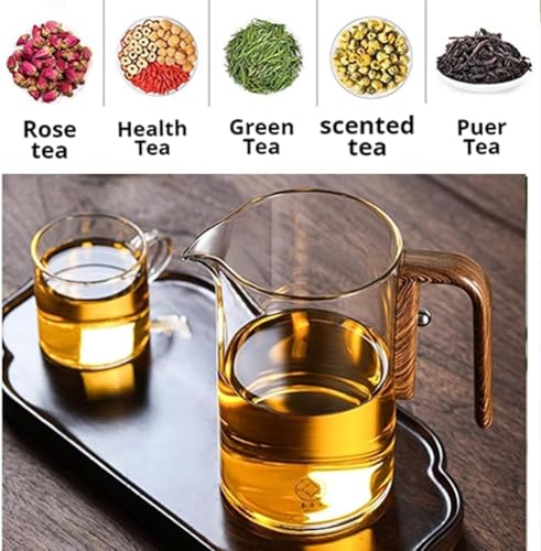 Enchanti Tea Pot,Water Separation Glass Teapot,Filter Teapot with Dual Infusers,Enchantipot Magic Tea Pot,Glass Teapot with Strainer,Infuser,Automatic Magnetic Teapotï¼Œheat Resistant