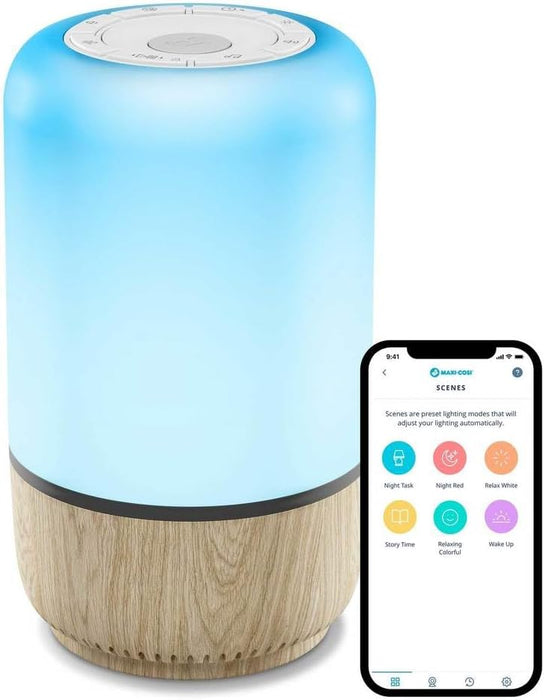 Maxi-Cosi See Baby Monitor, 24/7 Reassurance, Monitor with Camera (1080p HD) and Audio, Compatible with Alexa and Google Assistant, White Wood, 2 Year Warranty