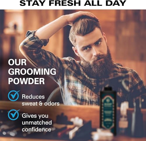 Bump Patrol Barber Pro Grooming Powder - Talc Free Hair and Body Powder for Men - Protects Against Sweat, Odor, and Chafing from Head to Toe for All Skin Types