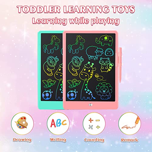 Kaihery LCD Writing Tablet for Kids,10 Inch Large Screen Doodle Board Writing Pad,Colorful Erasable Electronic Drawing Writing Pads, Educational and Learning Girls Gifts Toys for 3-8 Year Old