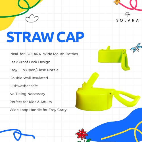 SOLARA Water Bottle for Kids 450ml, Kids Water Bottle, Sipper Bottle for Kids, Thermosteel Kids Bottle, Stainless Steel Water Bottle for Kids, Straw Bottle for Kids, Fruit