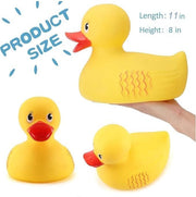 Nuwani 3.3 Inch Patriotic Rubber Ducks for Jeeps That Float Upright, No Hole, American Flag Bath Rubber Duck Toys for Adults and Kids, and Baby Shower Bath Toy