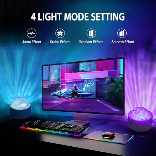 Northern Lights Aurora Projector Light, Aatezel Dynamic Rotating Night Light,16 Color Changing Crystal Table Lamp with Remote,Dimmable Aurora Light Projector Ceiling Lights for Bedroom Wall Decor Gift
