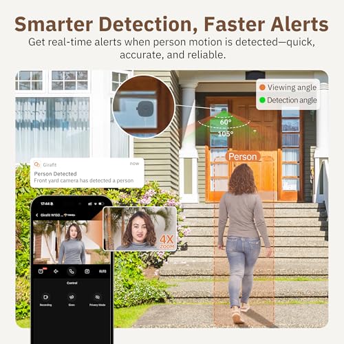 3MP 2K Window Camera, 2.4GHz 5GHz WiFi Cameras for Home Security with ChroMax Al Color Night Vision, Person and Motion Detection, 24/7 Recording, Easy Installation and