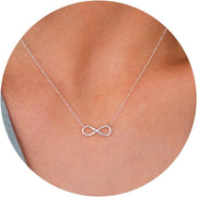 Gold Necklace for Women14k Gold Plated Infinity Necklace Star Of David Necklace Evil Eye Cross Pendants Heart Dainty Gold Necklace For Women - Silver Fine