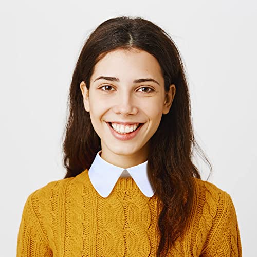 MAKINGTEC Fake Collar for Women 2 Pieces Faux Collar False Lapel Detachable Dickey Collar White Black Blouse Collar Women's Simplicity Collar