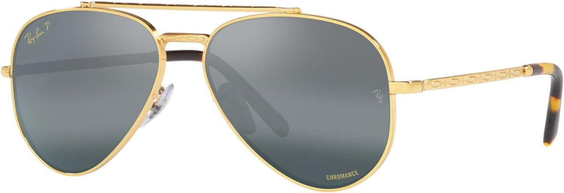 Rb3625 New Aviator Sunglasses - Legend Gold/Polarized Clear Gradient Dark Blue