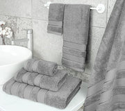 6 Piece Towel Set Luxury Hotel Quality 600 GSM 100% Turkish Genuine Cotton, 2 Bath Towels, 2 Hand Towels, 2 Washcloths, Super Soft & Absorbent - (Bright White, 6 Piece Towels)
