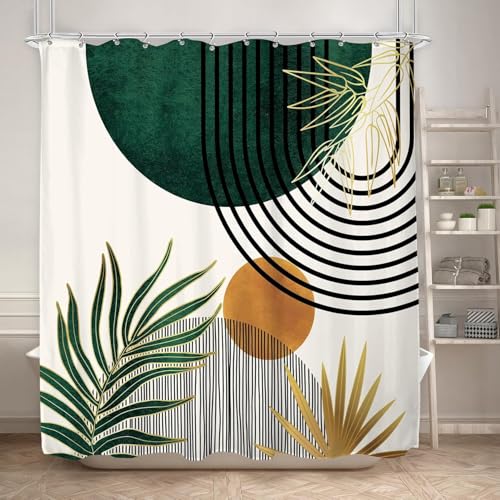 Shower Curtain for Bathroom，Abstract Modern Boho Shower Curtain,Machine Washable Waterproof Fabric Curtain for Home Bathroom Hotel Decor,Bathroom Curtain with Hooks180 * 180CM