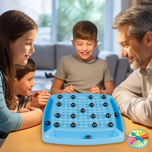 Moninsta Magnetic Chess Game, Table Top Magnetic Board Game with 30 PCS Round Magnetic, Enhancement of Thinking Resilience, Fun Interactive Family Games for Kids and Adult