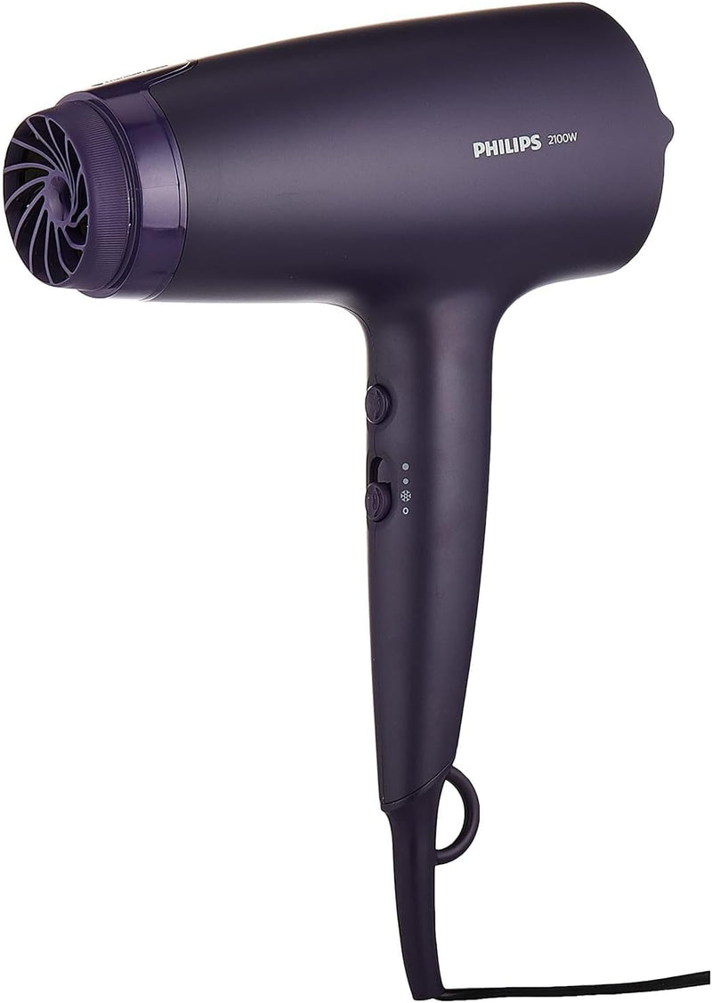 Philips Advanced Drycare Pro Hairdryer, 2200 W, Black, BHD274/03, 2 Years Warranty - BHD340/13, Purple