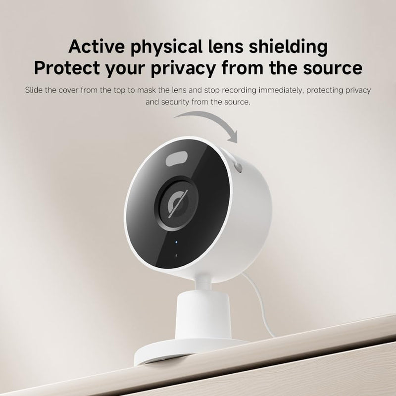 Xiaomi Smart Camera C100, 2K Indoor Security Camera, 360 View, Night Vision, Two-Way Audio, Motion Detection, Works with Alexa