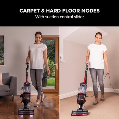 Shark Corded Upright Vacuum Cleaner 1.1L with Lift-Away Technology, Pet Model, LED Headlights, Anti-Allergen, 8m Cord, 750W, Pet, Crevice & Multi-Surface Tools, Red/Black, NV602UKT
