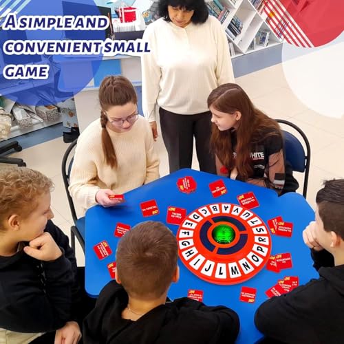 KALEDE® Word Game, Word Games, Quick Thinking Letter Pressing Game Fast-Paced Family Board Game Fun Word Puzzle and Learning Game for Adults Children and Families (Red)