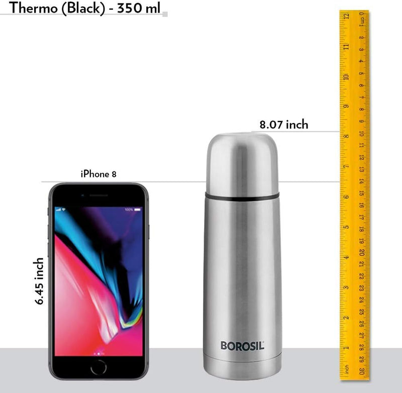 Hydra Thermo Stainless Steel Flask, 350ml, Silver