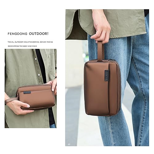 Men's Handbag Clutch Bag Large Capacity Hand bag Clutch Bag Men's Carry-all Bag with Multiple Pockets Daily Use for Men