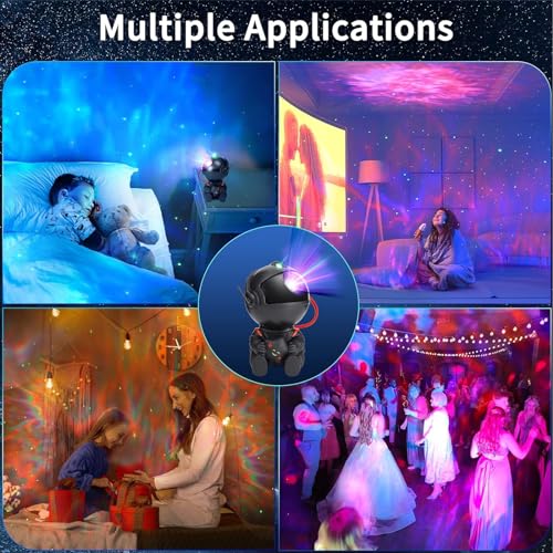 Joyzzz Galaxy Projector, Star Projector with 360 Degree Rotation, Astronaut Projector with Remote Control, 8 Star Light Modes, Space Projector Night Light for Kids, Ceiling, Room Decor, Gifts
