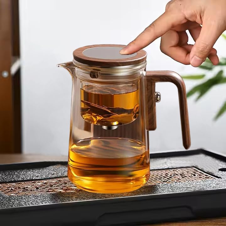 Magical Tea Pot â€“ Glass Teapot with Removable Infuser | Heat-Resistant Clear Kettle for Loose Leaf & Herbal Tea 520ML