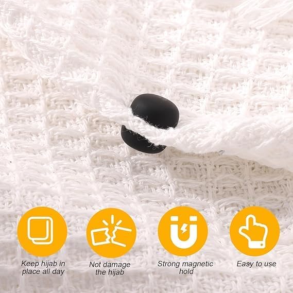 Lonimia Magnetic Hijab Pins, Hijab Magnetic Pins, 8 Pcs Metal Material Smooth Surface No Fading Small And Compact Portable Practical Tool, Suitable For Clothes, Scarves Etc