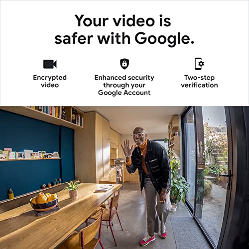 Google Nest Cam 2nd Generation Indoor Wired GA01998-US Snow