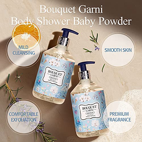 Bouquet Garni Body Shower Powder - Unique Fragrance Decanting Engineering Method gives Long Lasting Rich Fragrance - Tea Tree and Centella Asiatica Cica Extract Perfectly Soothe the Skin - 17.85 Fl Oz