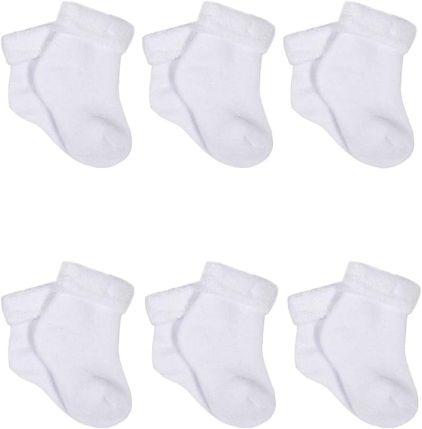 baby-girls 6-pair Sock baby-unisex-hosiery (pack of 6) - White