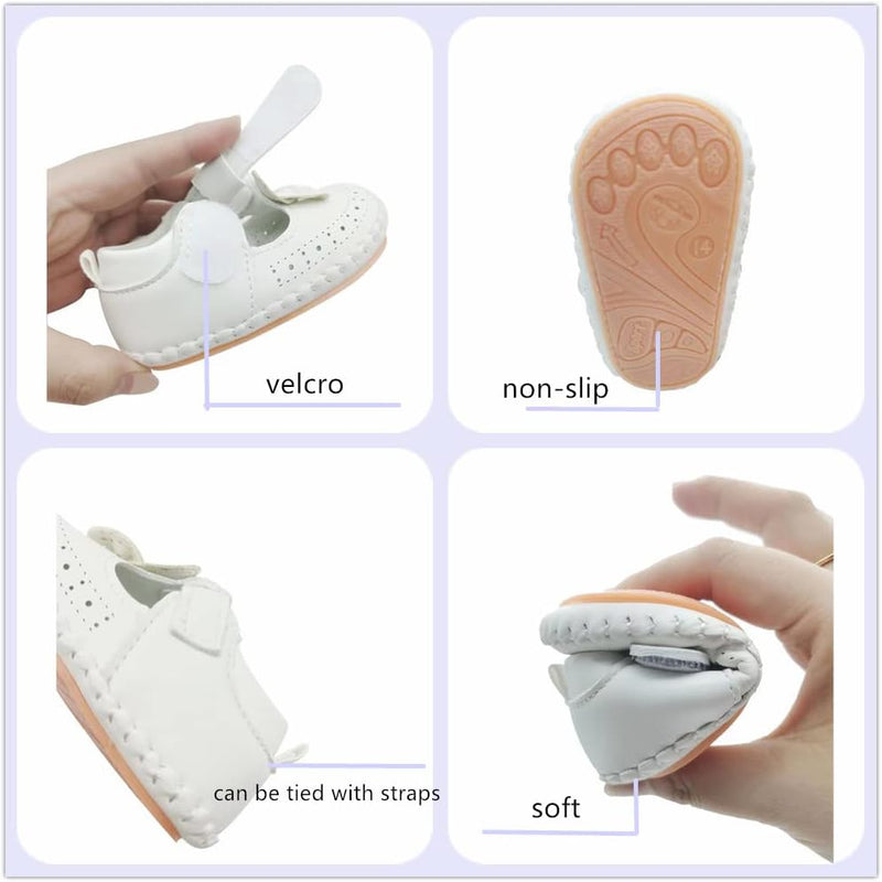JZLIFE First Walking Shoes,Anti-slip,Comfortable and Breathable Baby Shoes with Hair Band,Baby Gift for Newborn Baby