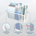 DALTACK Magnetic Pencil Holder Magnetic Shelf for the Whiteboard 3-Grid Mesh Magnetic Pen Holder for Refrigerator Magnetic Organizer Locker Accessories Organizer for Home, School and Office, White