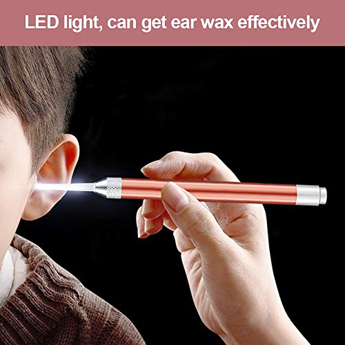 ametoys LED Light Ear Pick Ear Wax Removal Nose Clean Clip Baby Adults Ear Nose Clean Tweezers Remover Set