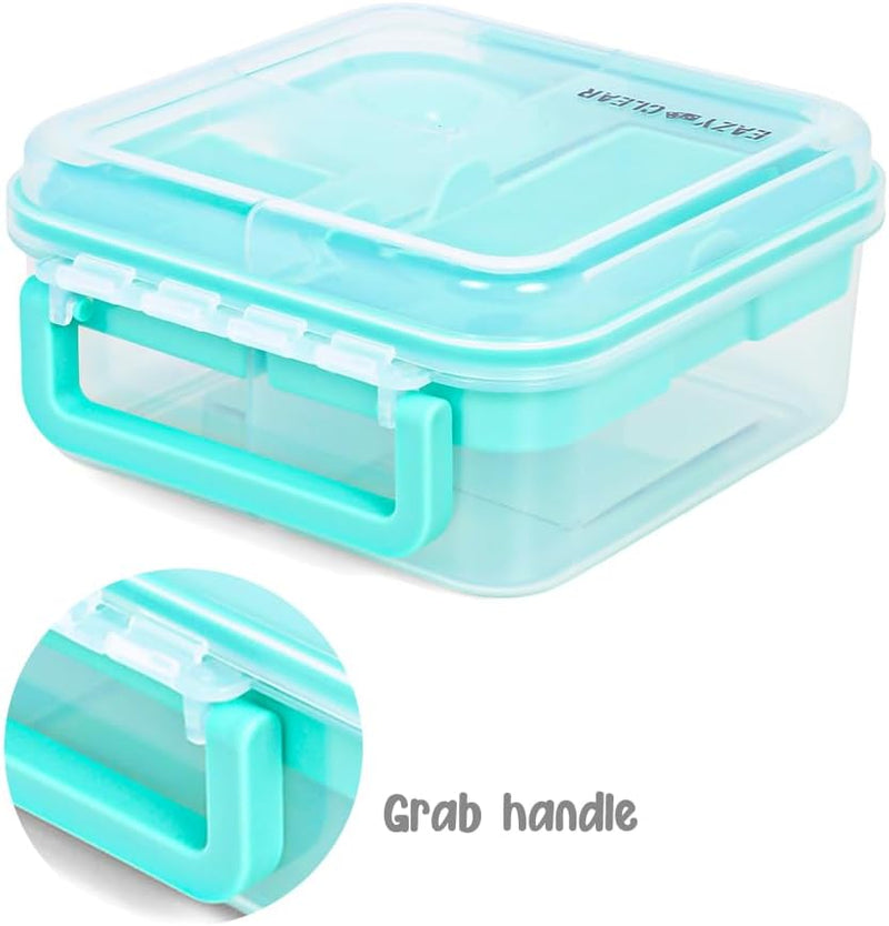 3/4/5 Compartment Convertible 1250ml Bento Lunch Box with 150ml Gravy Bowl - Green