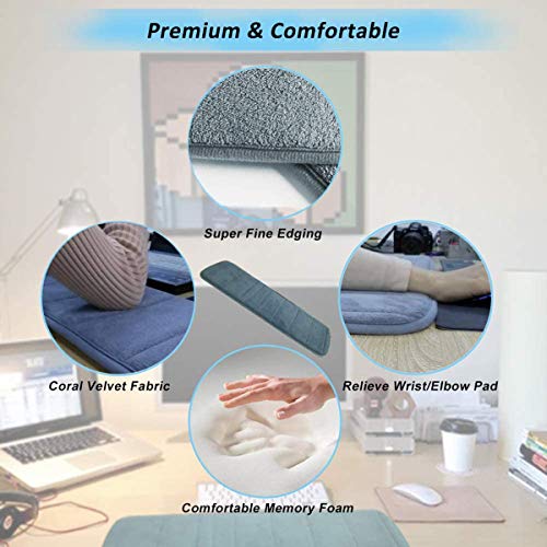 Lakobos Keyboard Wrist Rest Gaming Memory Foam Hand Palm Rest Wrist Rest Support for Office, Computer, Laptop, Mac Typing and Wrist Pain Relief and Repair