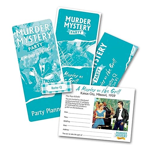 University Games Murder Mystery Party - A Murder on the Grill, Host Your Own Cookout Murder Mystery Dinner for 8 Adult Players, Solve the Case with Crime Scene Clues, 18 Years and Up