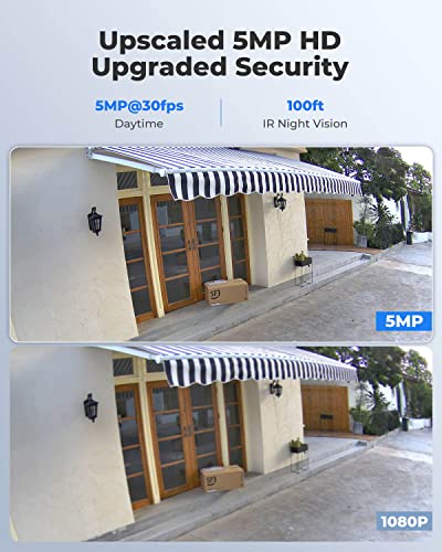 REOLINK Security IP Camera Outdoor 5MP Home Surveillance Outdoor Indoor PoE Camera Human/Vehicle Detection RLC-510A