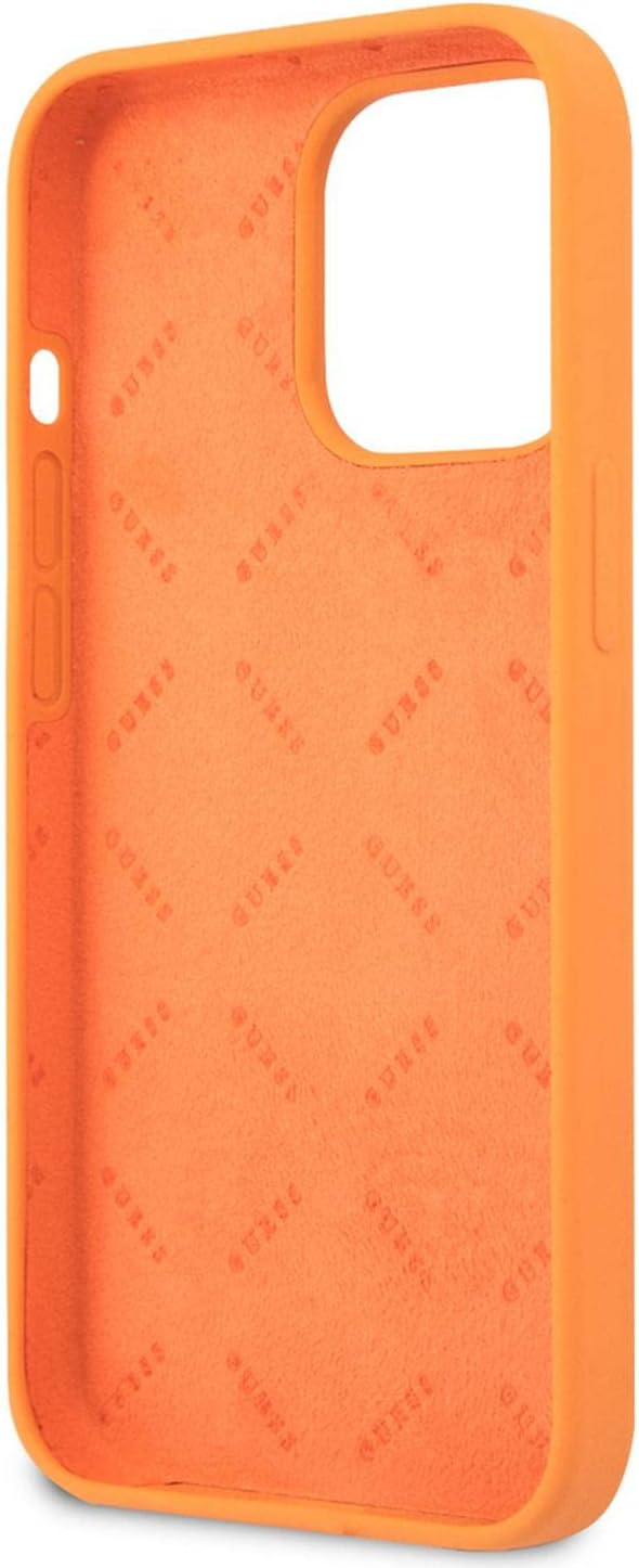 GUESS CG Mobile Silicone & Triangle Hard Case for iPhone 13 Pro - Orange
