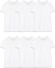 mens Stay Tucked Crew T-shirt T-Shirt - Big Man - 6 Pack - White
