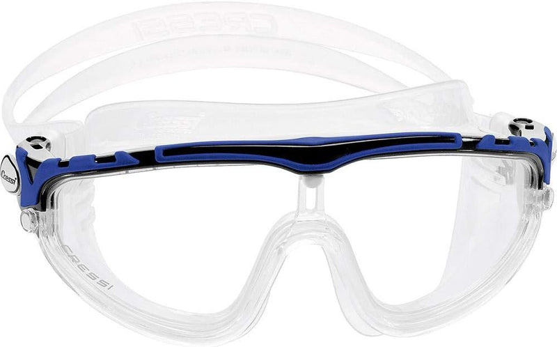 Cressi Skylight Swim Goggles - 180 Degrees View Anti Fog - Clear/Blue