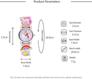 Kids Watches Girl Watches Ages 3-12 Sports Waterproof 3D Cute Cartoon Digital 7 Color Lights Wrist Watch for Kids