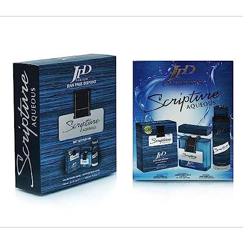 Jean Paul Dupont (JPD) Scripture Aqueous 2Pcs Promo Pack Eau de Toilette 100ml + Body Spray 200ml For Men