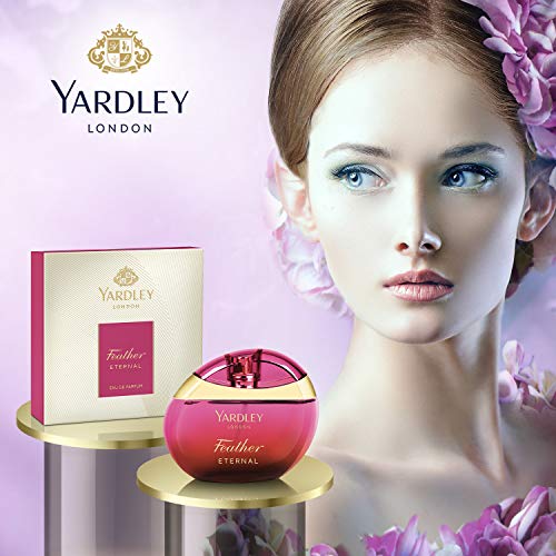 Yardley London Feather Eternal Eau De Parfum - 100ml Notes Of Rose Leaves, Red Berries, Magnolia, & Jasmine For Delicate Women