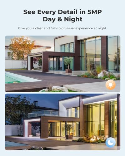 Reolink PTZ Solar Security Camera Outdoor Wireless, 2K+ 5MP Color Night Vision, 360 view Battery IP Cam, Human/Car Detection, 2.4/5GHz WiFi, 2-Way Audio, Works with Alexa, Argus PT + Sun-Powered Panel