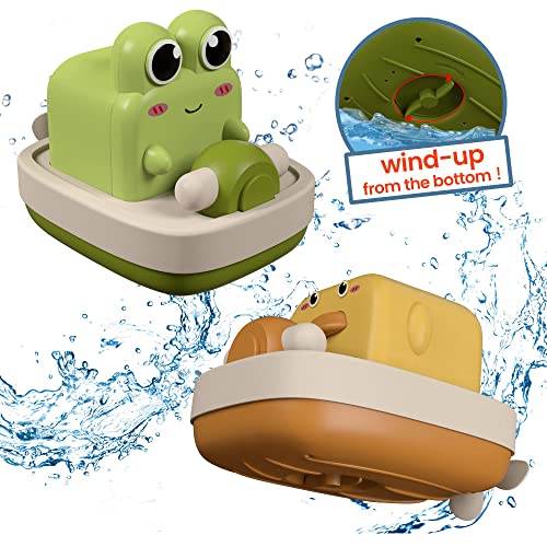 TERRIFI Baby Bath Toys Floating Wind-up Toys Swimming Pool Games Water Play Gift for Bathtub Shower Beach Infant Toddlers Kids Boys Girls Age 1 2 3 4 5 6 Years Old