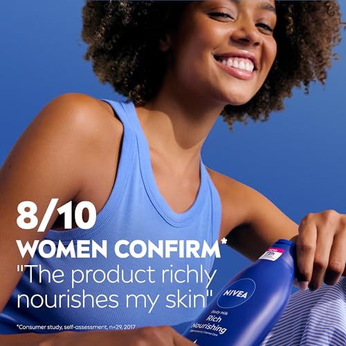 NIVEA Body Lotion for Dry to Very Dry Skin, Rich Nourishing, 5in1 Complete Care, 72H Intense Moisture, 625ml
