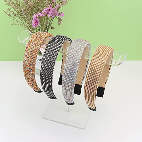 Emapoy Acrylic Headband Holder, Headband Organizer Acrylic Clear Hairband Hair Hoop Display Stand, Hair Accessories Organizer Clear Stand For Girls