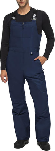mens Avalanche Athletic Fit Insulated Bib Overalls skiing-bibs (pack of 1) - Blue Night