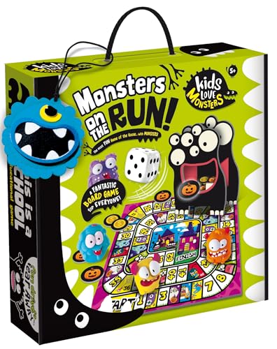 KIDS LOVE MONSTERS – MONSTERS ON THE RUN | Kids Board Game | Fun & Educational Dice Game for 5+ Years | Interactive Family Adventure Board Game | Monster-Themed Learning Game