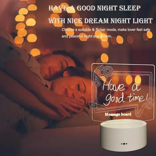 Personalized DIY Message Board Night Light, USB Powered Table Lamp with Erasable Pen and Remote Control, Office Room Desktop Decoration, Gifts for Wedding Anniversary Birthdays Gifts for Adults Kids