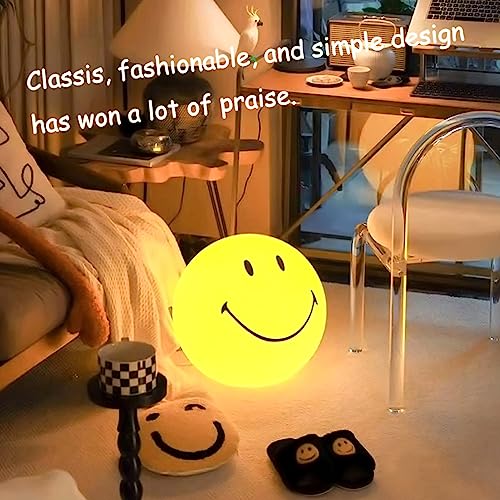 TIMAXSUN Super Healing Cute Smiley Face Night Light, Night Lights for Kids Bedroom, Indoor Decoration Atmosphere Lamp, Gifts for Women Teen Boys Girls and Baby (23CM)